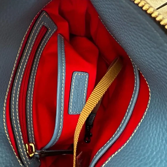 Dooney & Bourke Sky Blue Leather Shoulder Bag - Picture 4 of 4